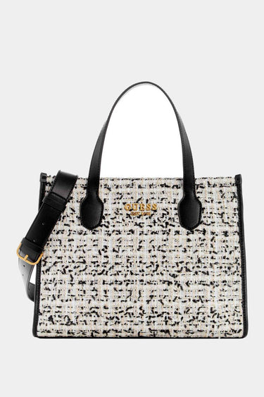 Guess - Cream Multi Tweed Silvana Tote Bag